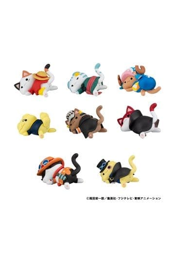 One Piece Mega Cat Project Figuras Egghead NyanPieceNyan! Stickie! 3 cm Surtido (8)